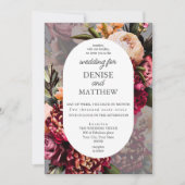 Invitation Chrysanthème romantique sur Mariage en pierre cise (Devant)