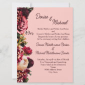 Invitation Chrysanthème romantique sur rose arachnéen (Devant)