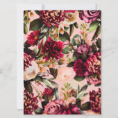 Invitation Chrysanthème romantique sur rose gossamer (Dos)