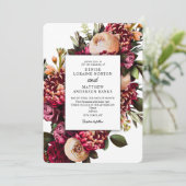 Invitation Chrysanthème sur Bright White (Debout devant)