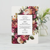 Invitation Chrysanthème sur Cameo Beige (Debout devant)