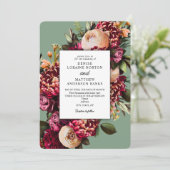 Invitation Chrysanthème sur Martini Olive (Debout devant)