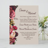 Invitation Chrysanthème sur un fond d'une pâleur parfaite (Debout devant)