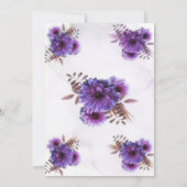 Invitation Chrysanthèmes violets 60e anniversaire (Dos)
