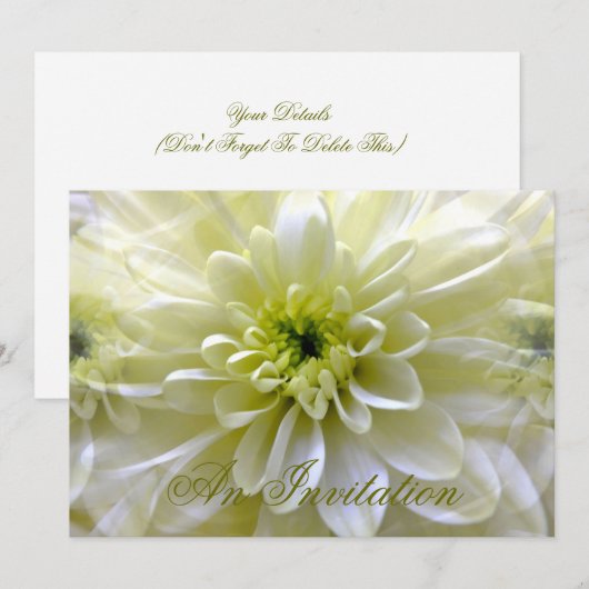 INVITATION CHRYSANTHEMUM (Devant / Derrière)