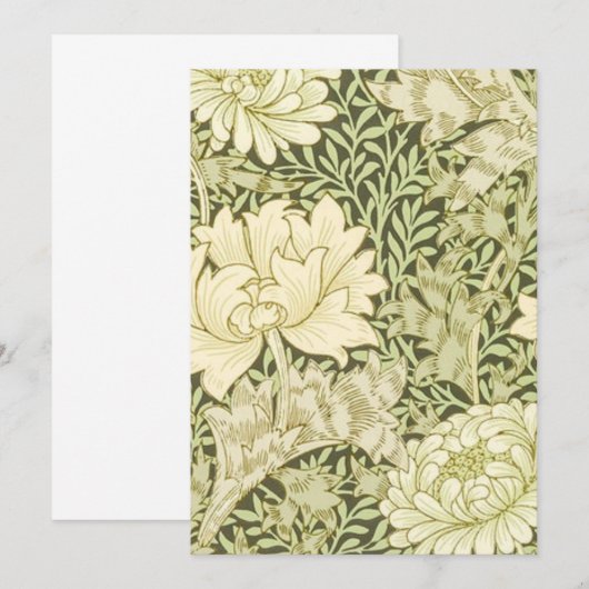 Invitation Chrysanthemum William Morris (Devant / Derrière)