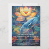 Invitation Chuchotement de l'océan | Conception du dauphin (Dos)