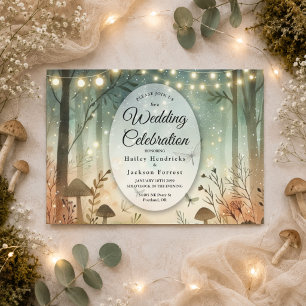 Invitation Chuchotements crépusculaires du mariage forestier