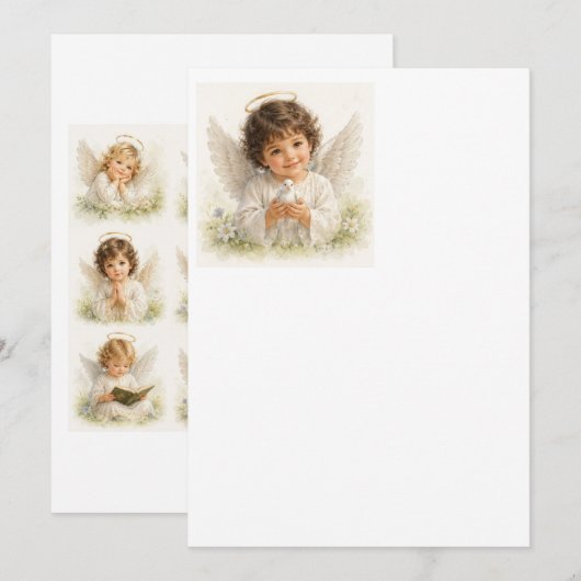 Invitation Chuchotements d'Anges - Harmonie (Devant / Derrière)