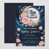 Invitation Chuchotements de deux au clair de lune (Devant / Derrière)