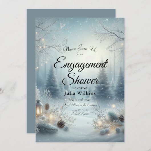 Invitation Chuchotements d'un Solstice d'Hiver (Devant / Derrière)