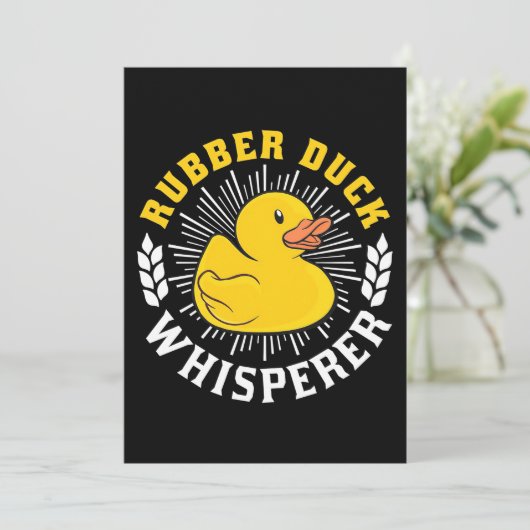 Invitation Chuchoteur de canard en caoutchouc (Debout devant)
