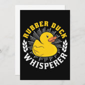 Invitation Chuchoteur de canard en caoutchouc (Devant / Derrière)