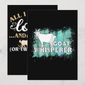 Invitation Chuchoteur de chèvres Agriculteur de chèvres (Devant / Derrière)