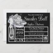 Invitation Chucks Pearl Diamond Basket Ball Anniversaire (Devant)