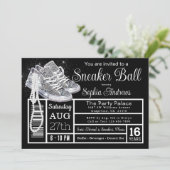 Invitation Chucks Pearl Diamond Basket Ball Anniversaire (Debout devant)