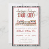 Invitation Chugga Chugga CHOO CHOO Train Anniversaire (Devant)