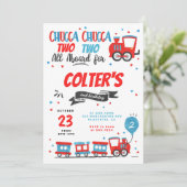Invitation Chugga Chugga Choo choo Train fête d'anniversaire (Debout devant)
