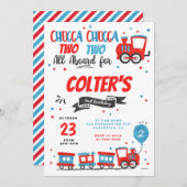 Invitation Chugga Chugga Choo choo Train fête d'anniversaire (Devant / Derrière)