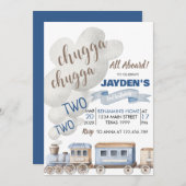 Invitation Chugga Chugga Deux Chugga Deux À Bord Du Train Ann (Devant / Derrière)