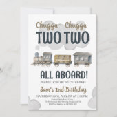 Invitation Chugga Chugga Deux Deux 2e Anniversaire (Devant)