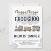 Invitation Chugga Chugga Deux Deux 2e Anniversaire (Devant)