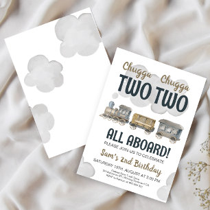 Invitation Chugga Chugga Deux Deux 2e Anniversaire