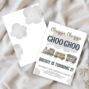 Invitation Chugga Chugga Deux Deux 2e Anniversaire