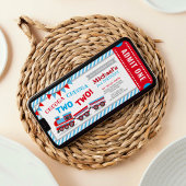 Invitation Chugga chugga deux deux billets de train anniversa