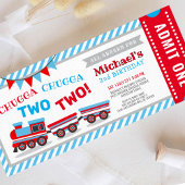 Invitation Chugga chugga deux deux billets de train anniversa