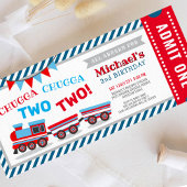 Invitation Chugga chugga deux deux billets de train anniversa