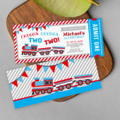 Invitation Chugga chugga deux deux billets de train anniversa