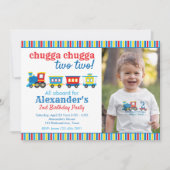 Invitation Chugga Chugga Deux Deux Train Anniversaire (Devant)