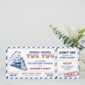 Invitation Chugga Chugga Deux Train 2e Anniversaire (Debout devant)