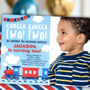 Invitation Chugga Chugga Deux Train 2e Anniversaire Photo