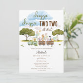 Invitation Chugga Chugga Two Two Animaux Train 2e Anniversair (Debout devant)