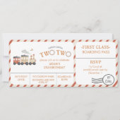 Invitation Chugga deux billets de train deuxième anniversaire (Devant)