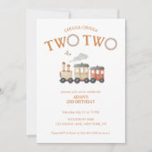 Invitation Chugga Deux Train Deuxième Anniversaire (Devant)