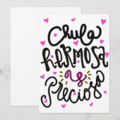 Invitation Chula hermosa y préciosa (Devant / Derrière)