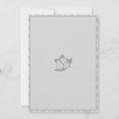 Invitation Church Bells Silver and Pale Grey Mariage (Dos)