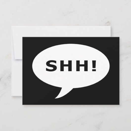 Invitation CHUT ! bulle parlante (Devant)