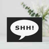 Invitation CHUT ! bulle parlante (Debout devant)