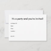 Invitation CHUT ! bulle parlante (Dos)