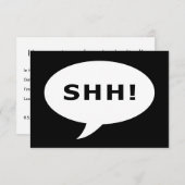 Invitation CHUT ! bulle parlante (Devant / Derrière)