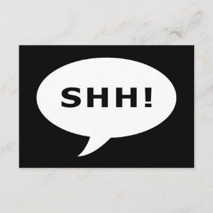 Invitation CHUT ! bulle parlante