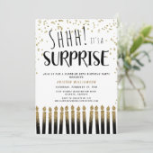 Invitation Chut ! C'est une bougie d'or surprise 50e annivers (Debout devant)