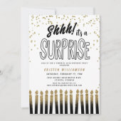 Invitation Chut ! C'est une bougie surprise 60e anniversaire (Devant)