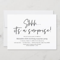 Chut, c'est une fête d'anniversaire surprise