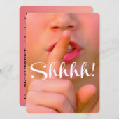 Invitation Chut ! C'est une fête spéciale Elegant Surprise (Devant / Derrière)