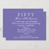 Invitation Chut... C'est une fête surprise de 50ème anniversa (Devant / Derrière)